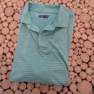 PGA Tour Mint Green Polo with White Stripes